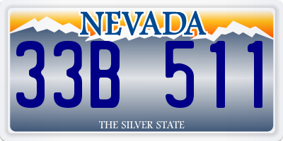 NV license plate 33B511