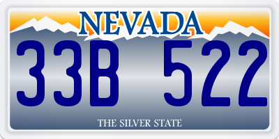NV license plate 33B522