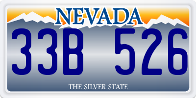 NV license plate 33B526