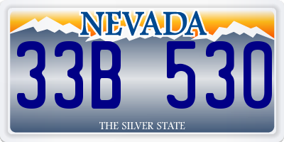 NV license plate 33B530