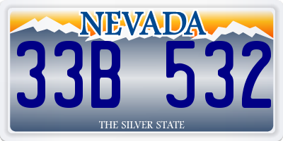 NV license plate 33B532