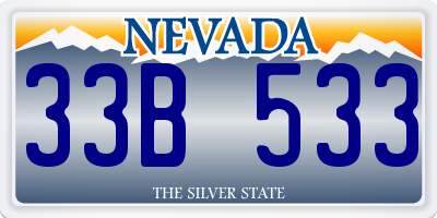 NV license plate 33B533