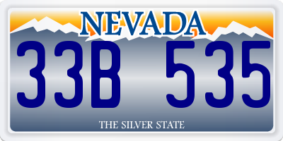 NV license plate 33B535