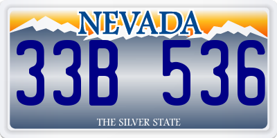 NV license plate 33B536