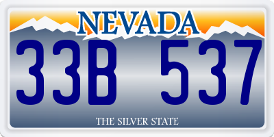 NV license plate 33B537