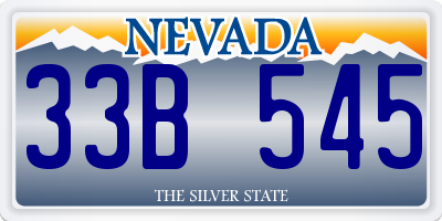 NV license plate 33B545