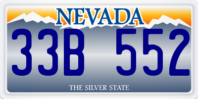 NV license plate 33B552