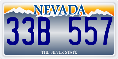 NV license plate 33B557