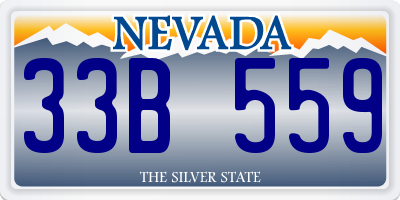 NV license plate 33B559
