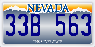 NV license plate 33B563