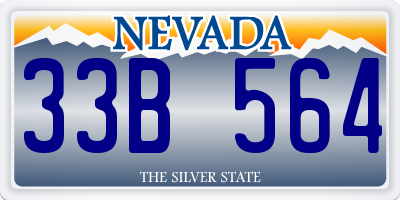 NV license plate 33B564