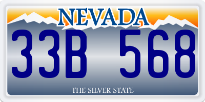 NV license plate 33B568