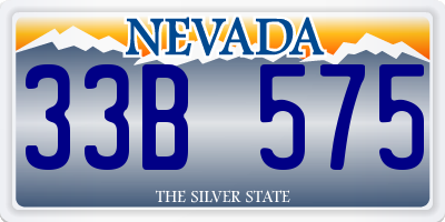 NV license plate 33B575