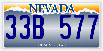 NV license plate 33B577