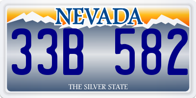NV license plate 33B582
