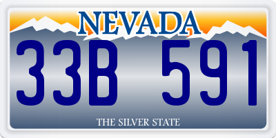NV license plate 33B591