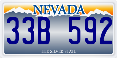 NV license plate 33B592