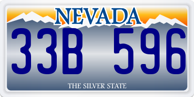 NV license plate 33B596