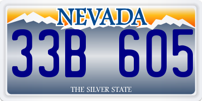 NV license plate 33B605