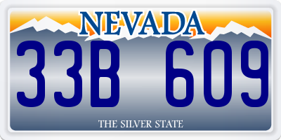 NV license plate 33B609