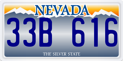 NV license plate 33B616