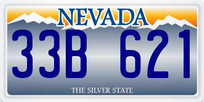 NV license plate 33B621