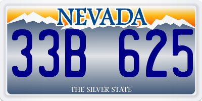 NV license plate 33B625