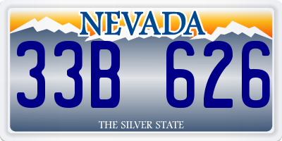 NV license plate 33B626