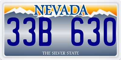 NV license plate 33B630