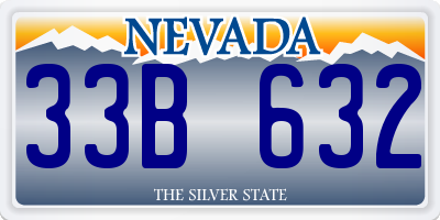 NV license plate 33B632