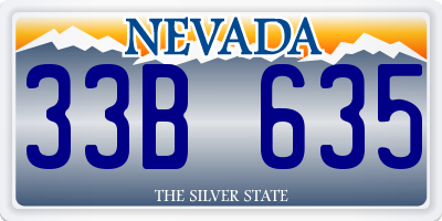 NV license plate 33B635