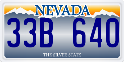 NV license plate 33B640