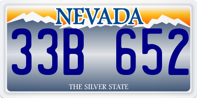 NV license plate 33B652