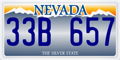 NV license plate 33B657