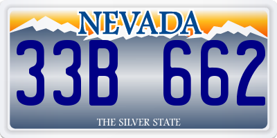 NV license plate 33B662