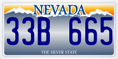 NV license plate 33B665