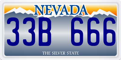 NV license plate 33B666