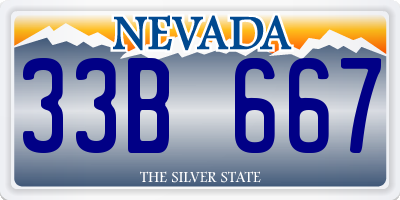 NV license plate 33B667