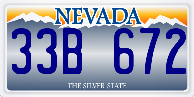 NV license plate 33B672