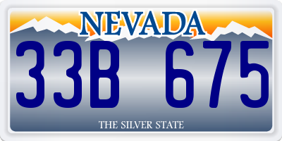 NV license plate 33B675