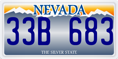 NV license plate 33B683