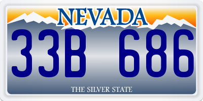 NV license plate 33B686