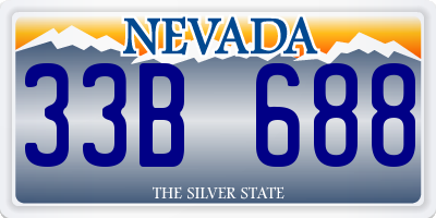 NV license plate 33B688