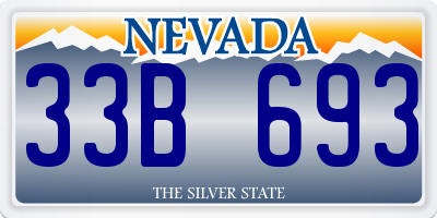 NV license plate 33B693