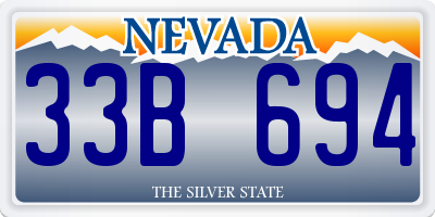 NV license plate 33B694