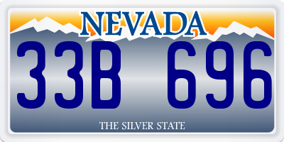 NV license plate 33B696