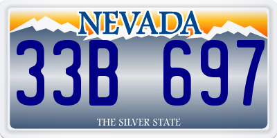 NV license plate 33B697