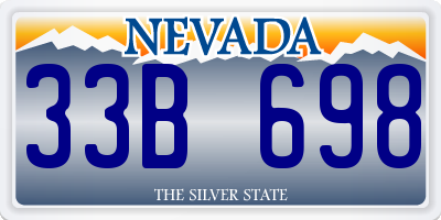 NV license plate 33B698