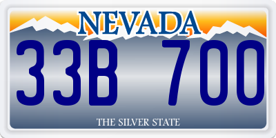 NV license plate 33B700