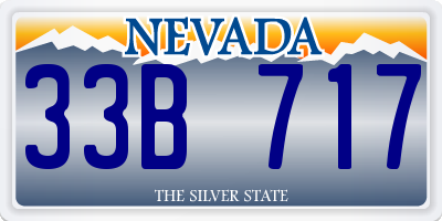 NV license plate 33B717